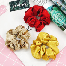 Wholesale Custom Girl Hair Accessories Elastic Hair Band Velvet Red Hair Scrunchies